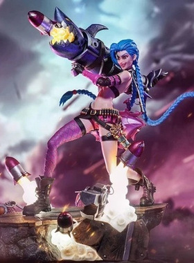 官方正版LOL英雄联盟PureArts金克丝&蔚1/6雕塑模型摆件周边现货