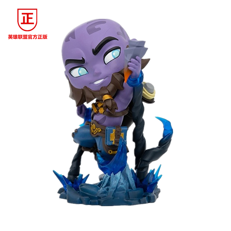 官方正版lol英雄联盟流浪符文法师瑞兹手办光头模型摆件q版公仔