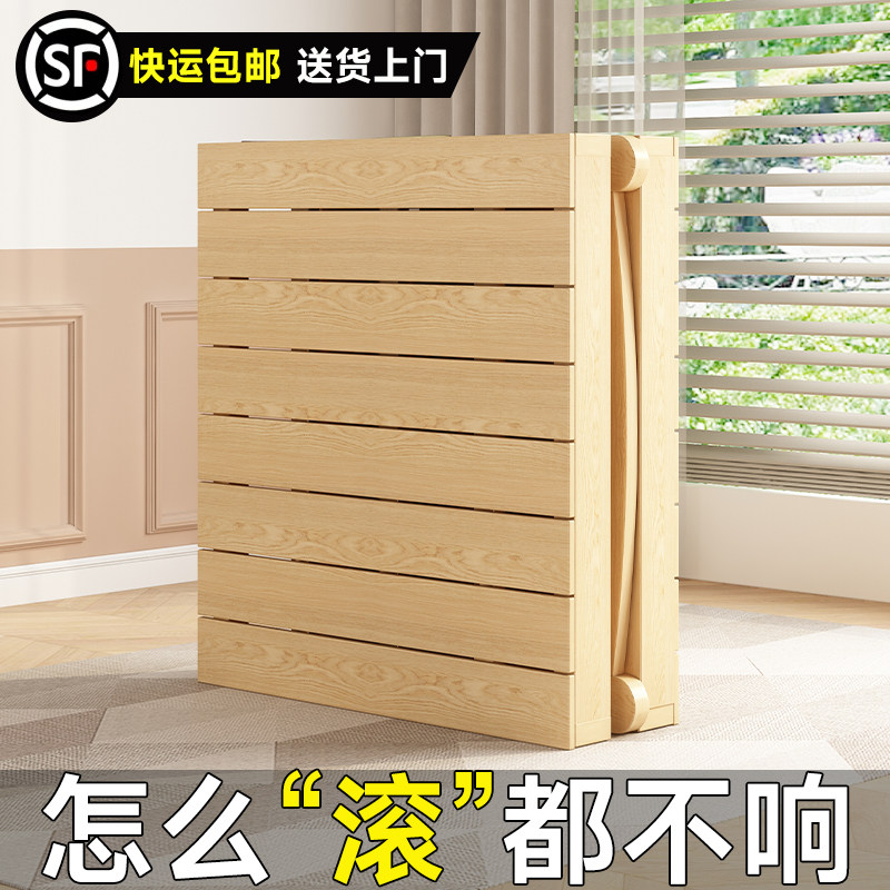 可折叠实木单人床成人午睡床家用简易硬板陪护床省空间临时床