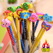 HB铅笔儿童学习用品小学生六一奖品礼品创意可爱卡通带橡皮擦文具