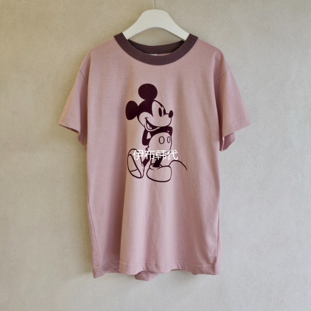 圆领休闲卡通老鼠棉质短袖T恤