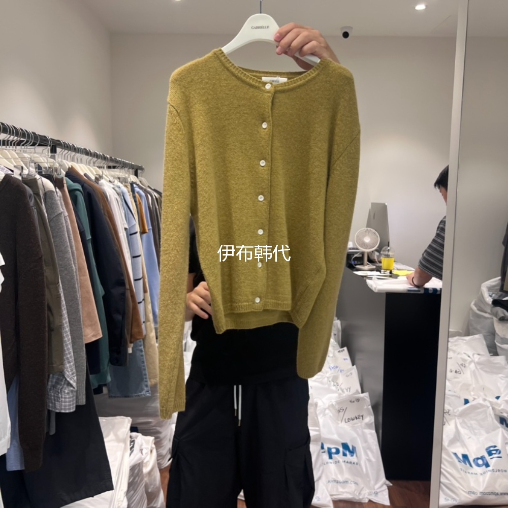 圆领纯色休闲薄款针织开衫