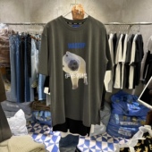 26春款 AMOUR韩国东大门正品 代购 圆领可爱休闲动物狗熊宽松T恤