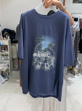 TEMPTING韩国东大门正品代购26夏款 人行道宽松休闲短袖T恤女