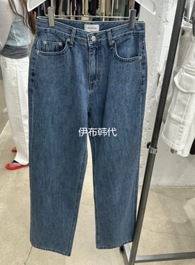 HELVETICA韩国东大门正品代购26春款 纯色休闲小直筒裤牛仔裤女