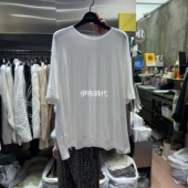 RUNWAY韩国东大门正品 T恤 圆领蕾丝飞边领宽松短袖 代购 26春款