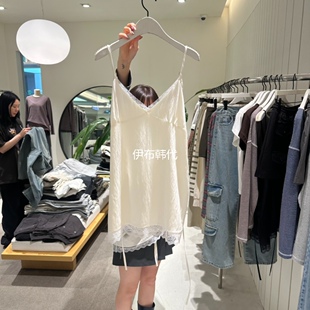 GRADE韩国东大门正品代购26春款 蕾丝飞边花边吊带裙连衣裙女