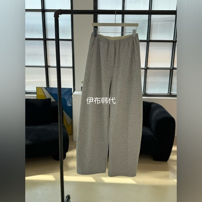 松紧腰纯色休闲宽松直筒裤卫裤