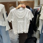 TRES 圆领碎花休闲背心两件套T恤 26春款 BIEN韩国东大门正品 代购