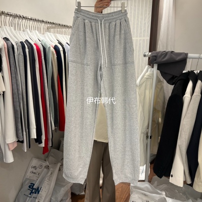 26春款松紧腰抽绳混色线卫裤