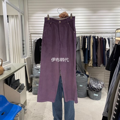 秋款条绒灯芯绒休闲直筒裤长裤