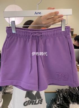 ARE 韩国东大门正品代购26夏款 松紧腰休闲棉质卫裤短裤女
