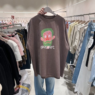 圆领休闲绿头发男人短袖 Color 26春款 代购 T恤女 B韩国东大门正品