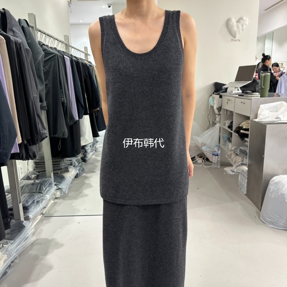 休闲羊毛气质中长高端针织背心