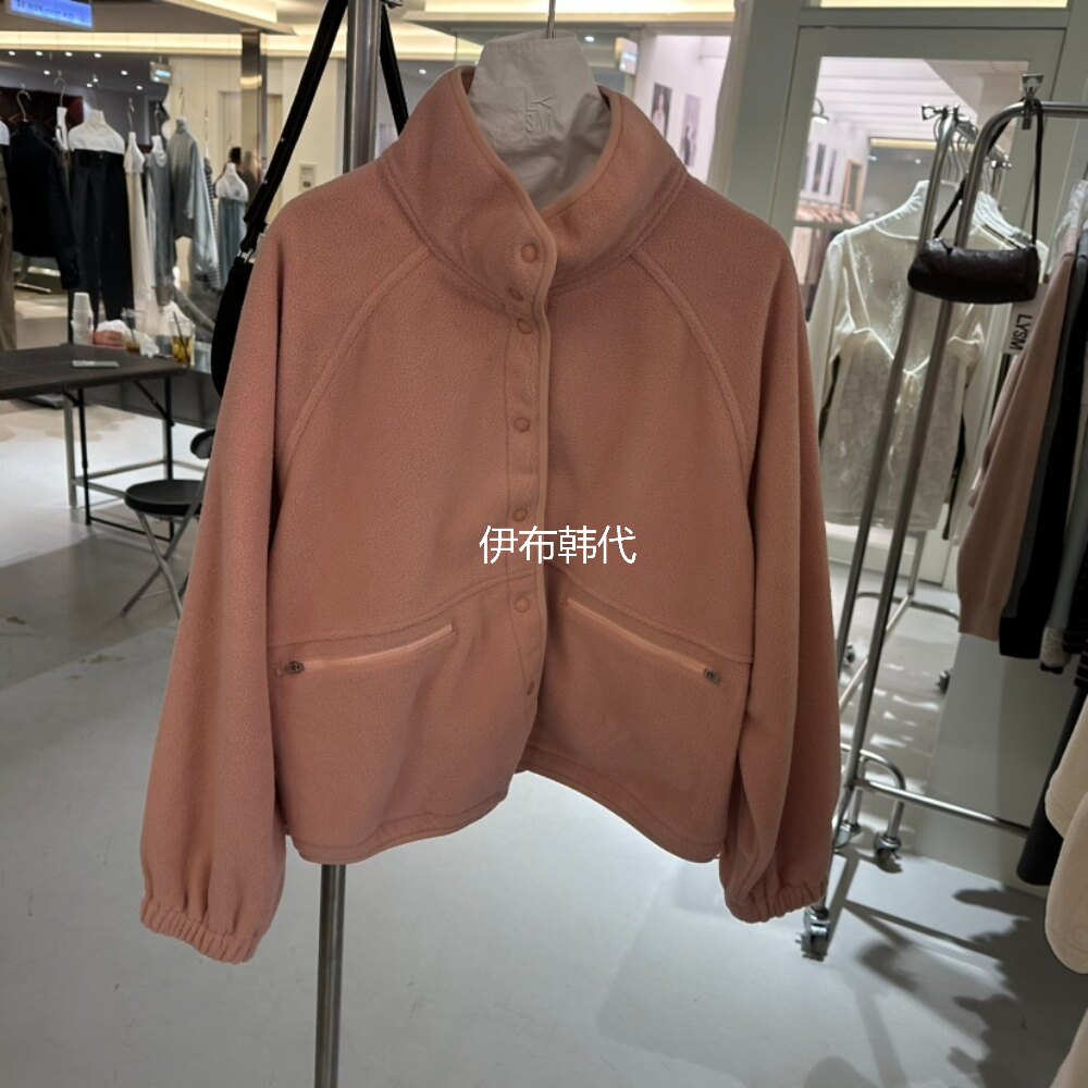 LYSM伊布 韩国东大门正品代购26秋 立领纯色休闲摇粒绒保暖短外套