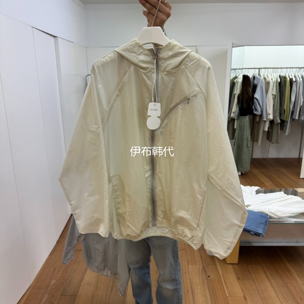 MYNAMEIS韩国东大门正品代购26春款 连帽薄款微透拉链防晒衫外套