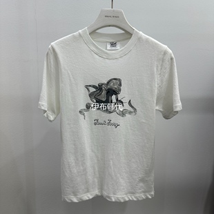 26春款 VISUAL SPACE韩国东大门正品 代购 T恤 圆领休闲卡通小猫短袖