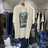 AMOUR韩国东大门正品 T恤 圆领休闲可爱小狗宽松短袖 代购 26春款