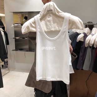 TEMPTING韩国东大门正品代购26春款 圆领纯色修身多色打底背心女