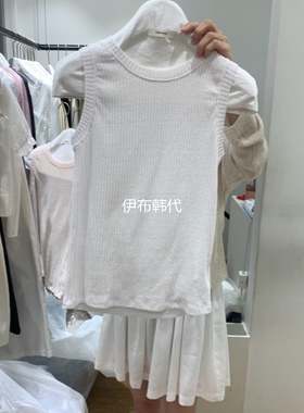 VERVEINE韩国东大门正品代购26夏款 圆领螺纹棉休闲打底背心