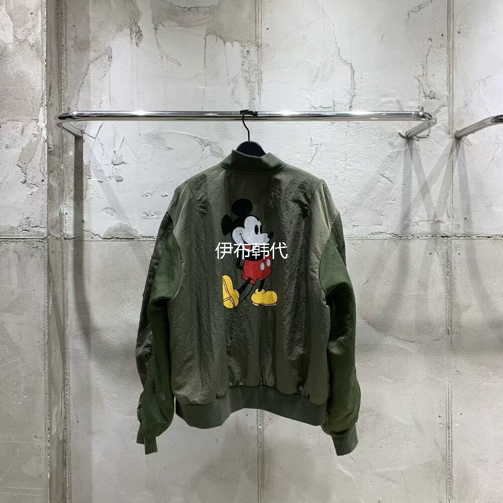 VANTA韩国东大门正品代购26春款 后背卡通老鼠拉链休闲夹克外套