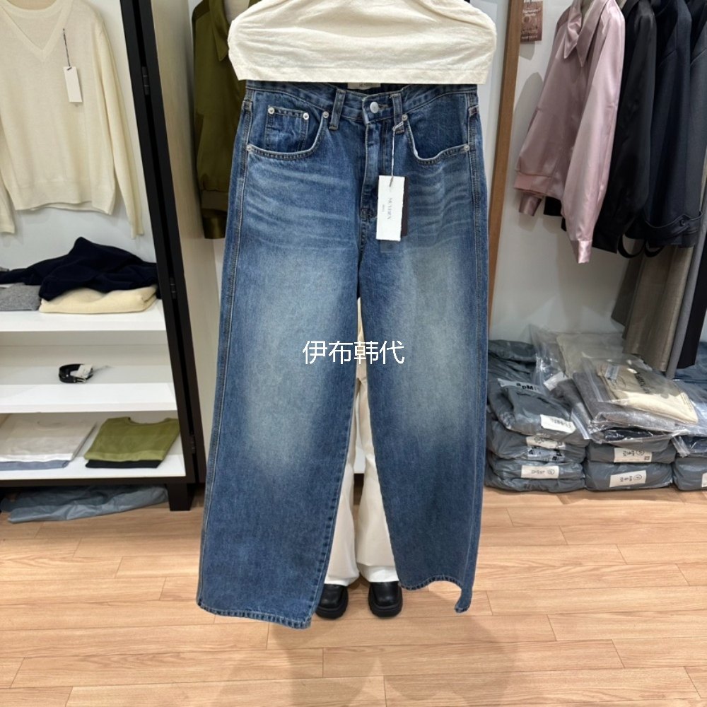 MUYBIEN韩国东大门正品代购26春款 磨白做旧休闲直筒裤牛仔裤,女装/女士精品,牛仔裤,淘宝优惠券,粉丝福利购,淘宝优惠卷