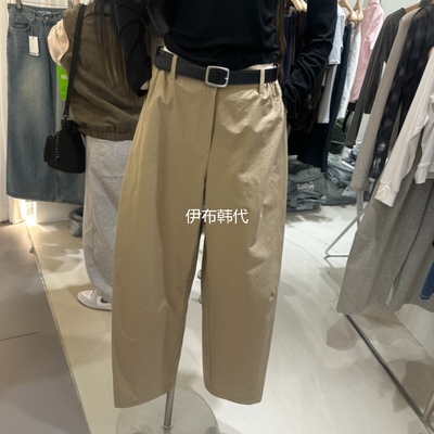 松紧腰纯色休闲气质百搭长裤