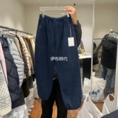 GABRIELLE韩国东大门正品 松紧腰纯色抽绳绒布宽松卫裤 代购 冬款