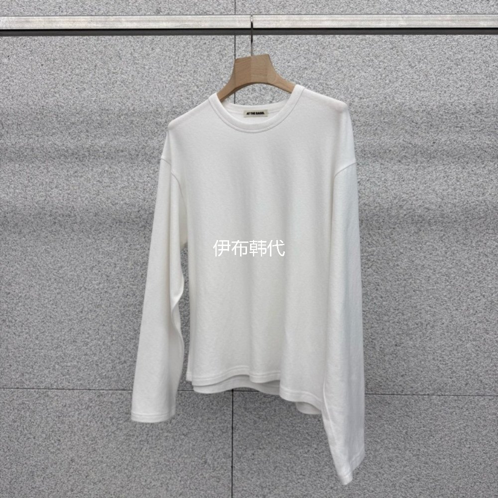 AT THE BAGEL韩国东大门正品代购26春 圆领基础款棉质长袖打底T恤,女装/女士精品,T恤,淘宝优惠券,粉丝福利购,淘宝优惠卷