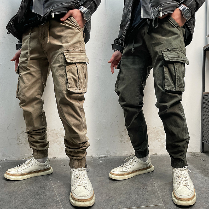 12025 秋冬美式复古男士潮牌余文乐阿美咔叽款多口袋工装裤休闲裤