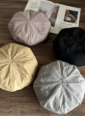 帽子女新款贝雷帽日系春夏季百搭文艺出游黑色韩版春秋画家帽