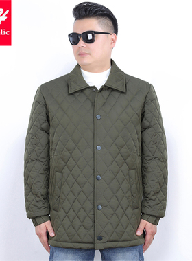 EAMAX大码棉衣男装 冬加肥加大码棉服胖子宽松翻领中长款外套A218