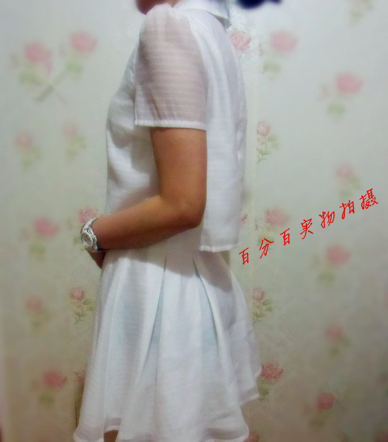 白色欧根纱套装群时尚淑女风专柜正品女装