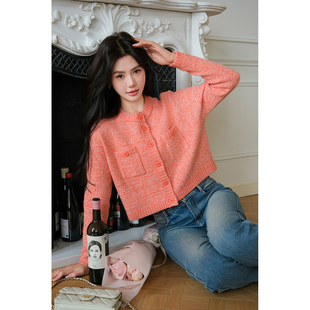 嘎嘎硬渠道!康赛妮A级羊绒针织开衫女圆领短款羊绒衫春季