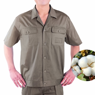 彪神521S全棉短袖劳保服男工作服套装夏装汽修服可放胸牌镇店之宝