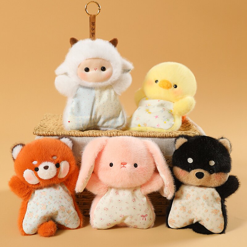 天泽汇宝豆袋毛绒玩具可爱小动物安抚玩偶PP棉填充包挂件生日礼物