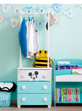 爱丽思IRIS 儿童多功能可伸缩衣架塑料收纳柜宝宝衣米奇 MG553