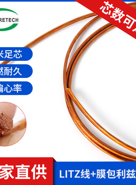 0.071*1435膜包自粘利兹扁线Litz漆包线多股线2UEW-H NEWind直供