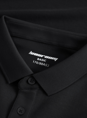 纯棉polo衫男士保罗短袖t恤翻领黑色潮复古夏季纯色日系全棉半袖