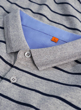 夏季Polo衫男短袖t恤男士半袖上衣潮牌条纹2025新款男装体恤男款