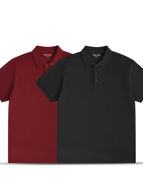 全棉短袖男纯色打底衫T恤男2025春季新款男式商务休闲翻领POLO衫