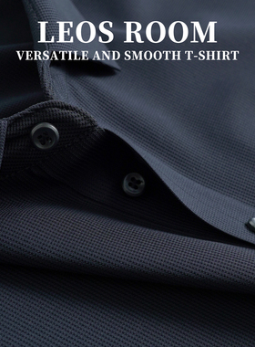 华夫格半袖深蓝色polo衫男士短袖翻领T恤夏款潮流休闲短袖上衣服