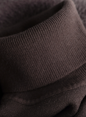 冬季加绒高领毛衣男新款高级感内搭上衣针织衫修身打底衫两翻领厚