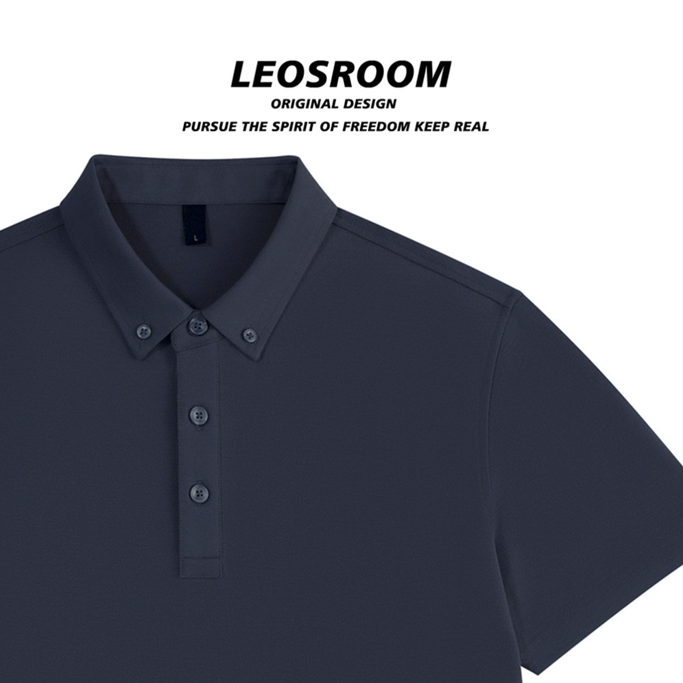 百搭POLO衫男短袖简约透气日系中青年夏装纯色珠地衬衫修身男款
