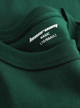 重磅T恤男300G宽松打底衫三本针圆领短袖纯色纯棉半袖新款落肩潮