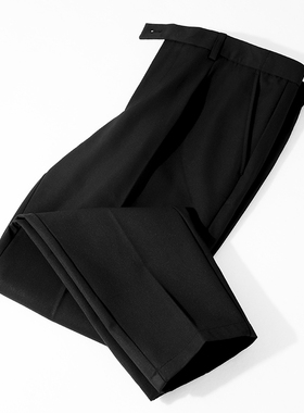 休闲西装裤男九分修身小西装裤高级感秋季男生黑色小脚工装裤束脚