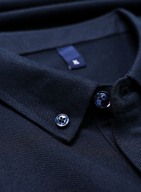 潮牌薄款POLO衫男潮流帅简约抑菌新款纯色衣服珠地透气Polo高端