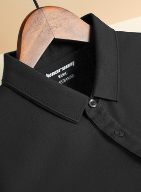 帅气POLO衫男春夏基础多彩通勤棉全棉薄款有领衫潮青年网眼2022t