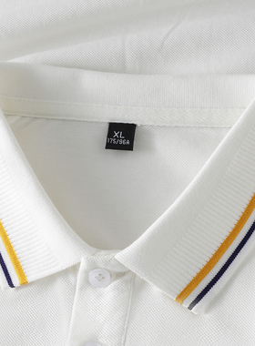 POLO衫男中青年帅气运动珠地带领T恤衫男生抗菌网眼复古白色凉感