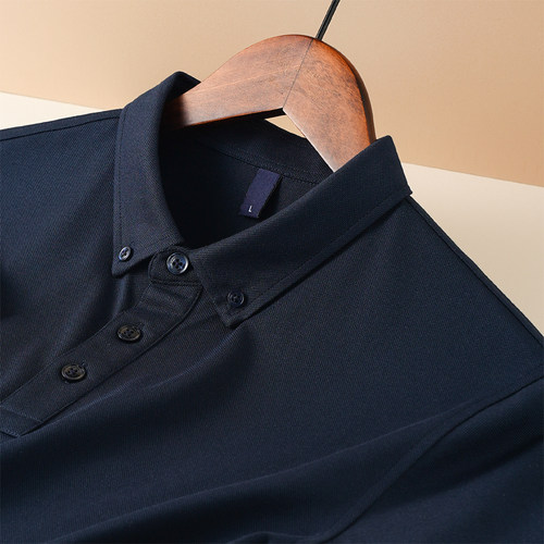 夏季短袖纽扣纽扣领POL衫